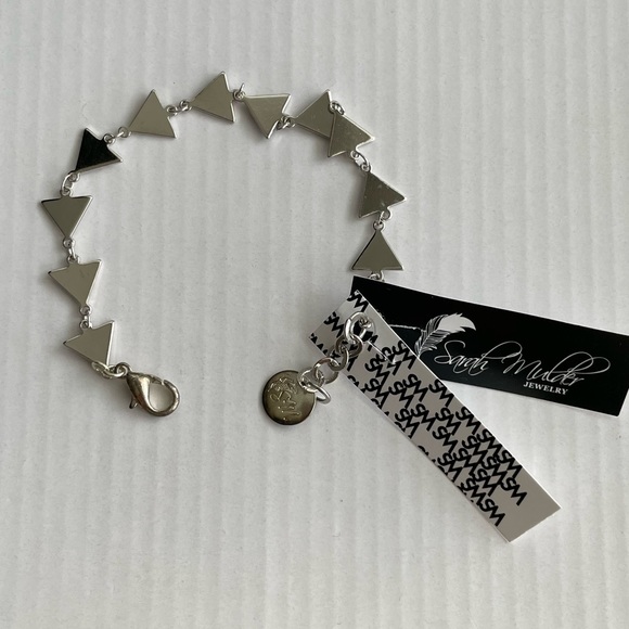 Sarah Mulder Silver Plated Triangle Bracelet - Picture 1 of 3